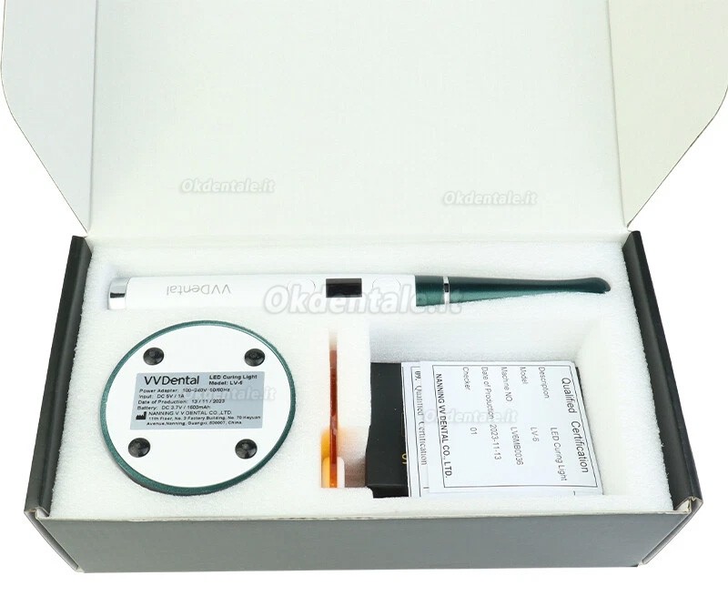 Lampada di polimerizzazione dentale a LED senza fili con punta micro-polimerizzata magnetici